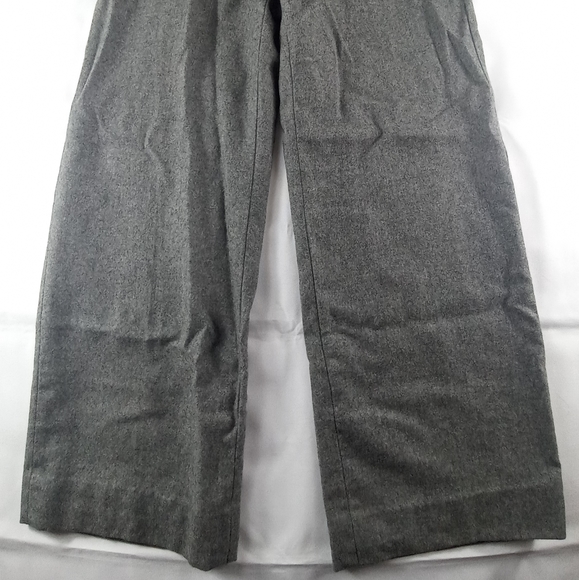 Yves saint Laurent wool dress pants highrise crop wideleg grey women's size 33 - Picture 4 of 8